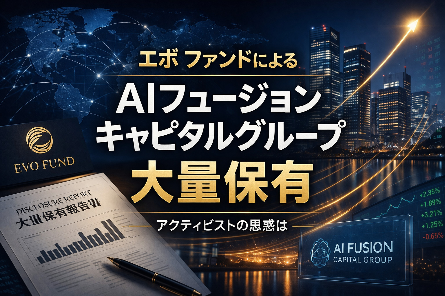 エボ ファンドによるAIフュージョンキャピタルグループ大量保有