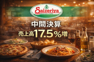 サイゼリヤ中間決算　売上高17.5%増