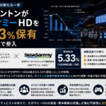 ウエリントンがセガサミーHDを5.33%保有、減損局面で参入