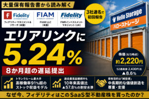 フィデリティ3社、エリアリンク5.24%保有を初開示